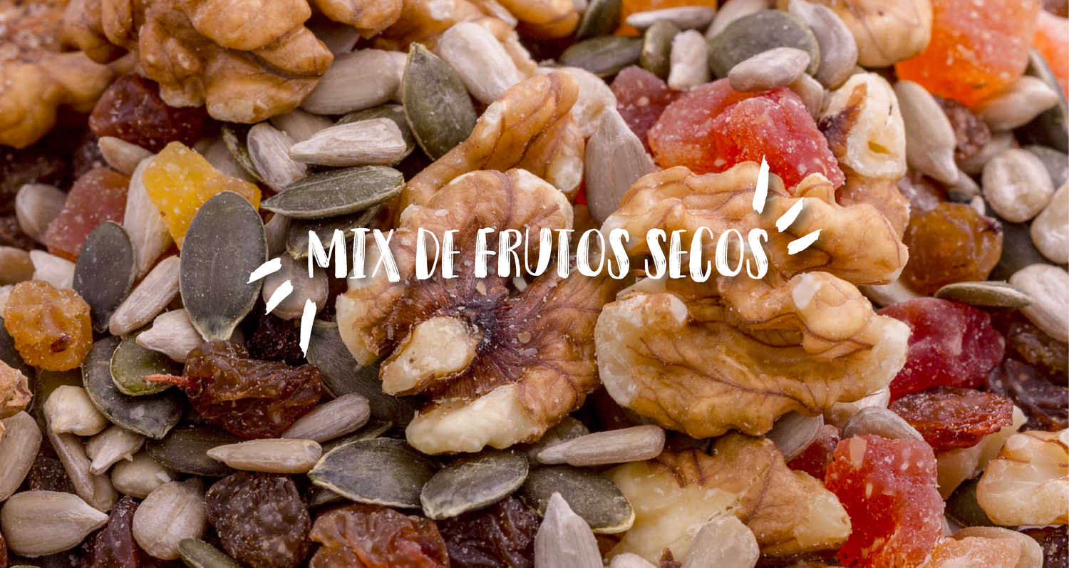 Variedad de frutos secos y semillas mixtas.
