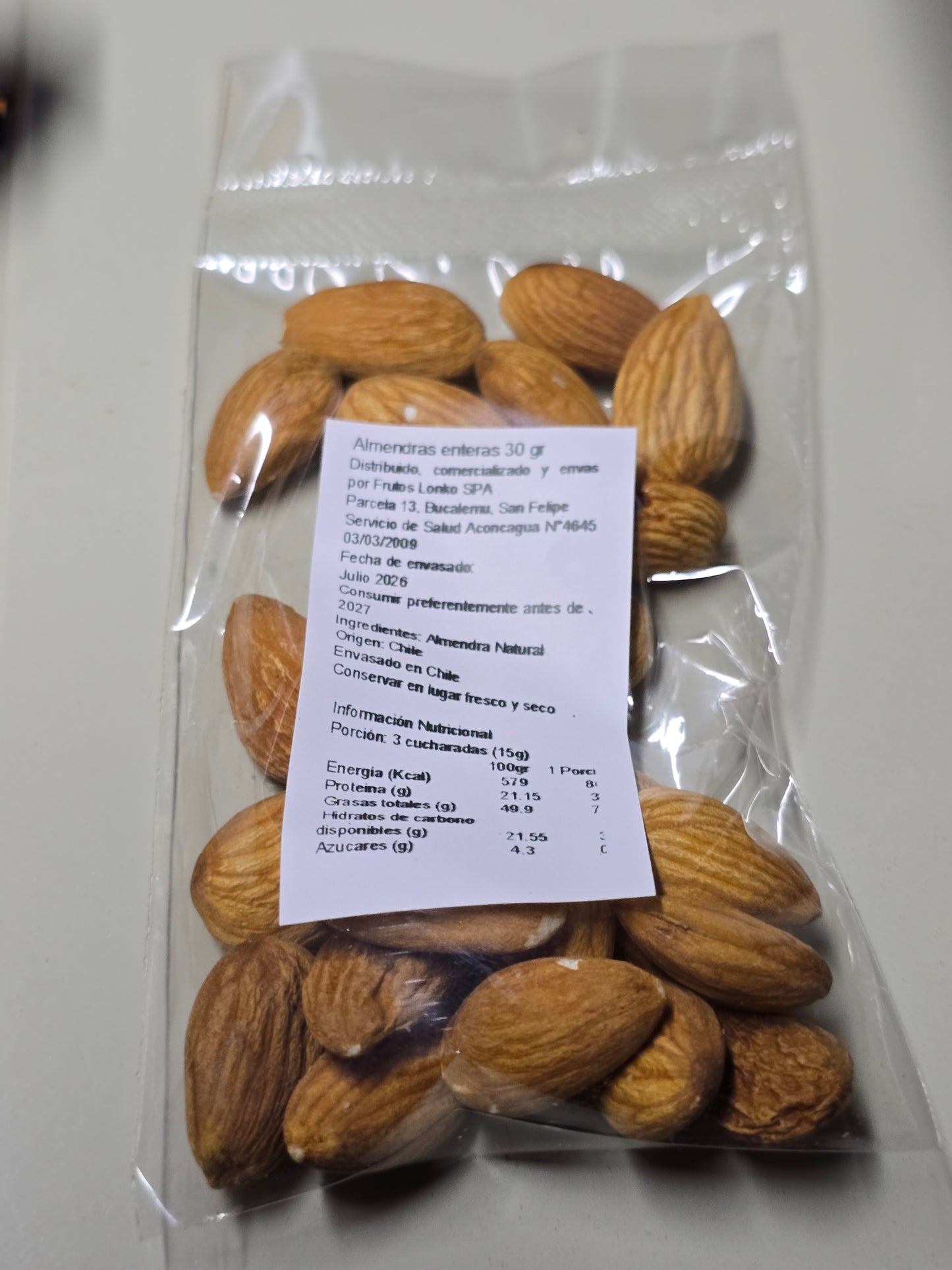 Pack Snacks de 30 gr. Almendras