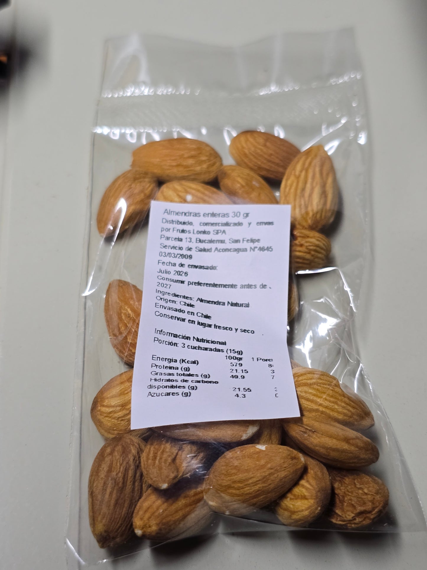Pack Snacks de 30 gr. Almendras