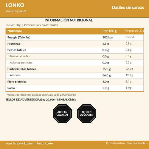 Dátiles sin carozo - Frutos Lonko (2)