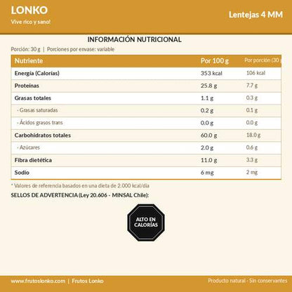 Lentejas 4 MM