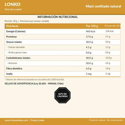 Mani confitado natural
