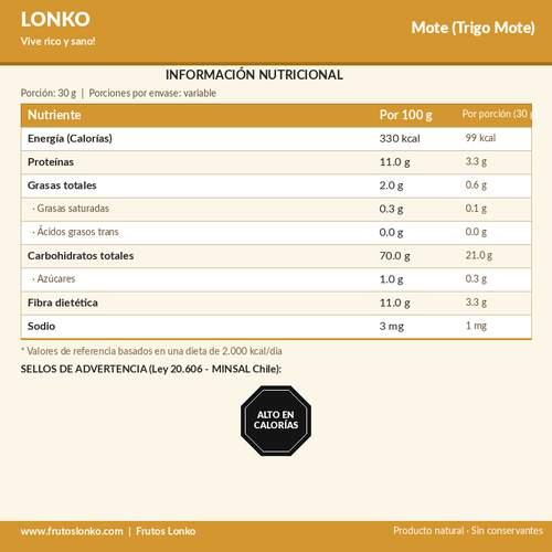Mote (Trigo Mote) - Frutos Lonko (2)