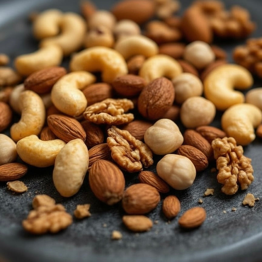 Mix Gourmet: Castañas de Cajú, Avellanas Europeas, Almendras y Nuez Mariposa